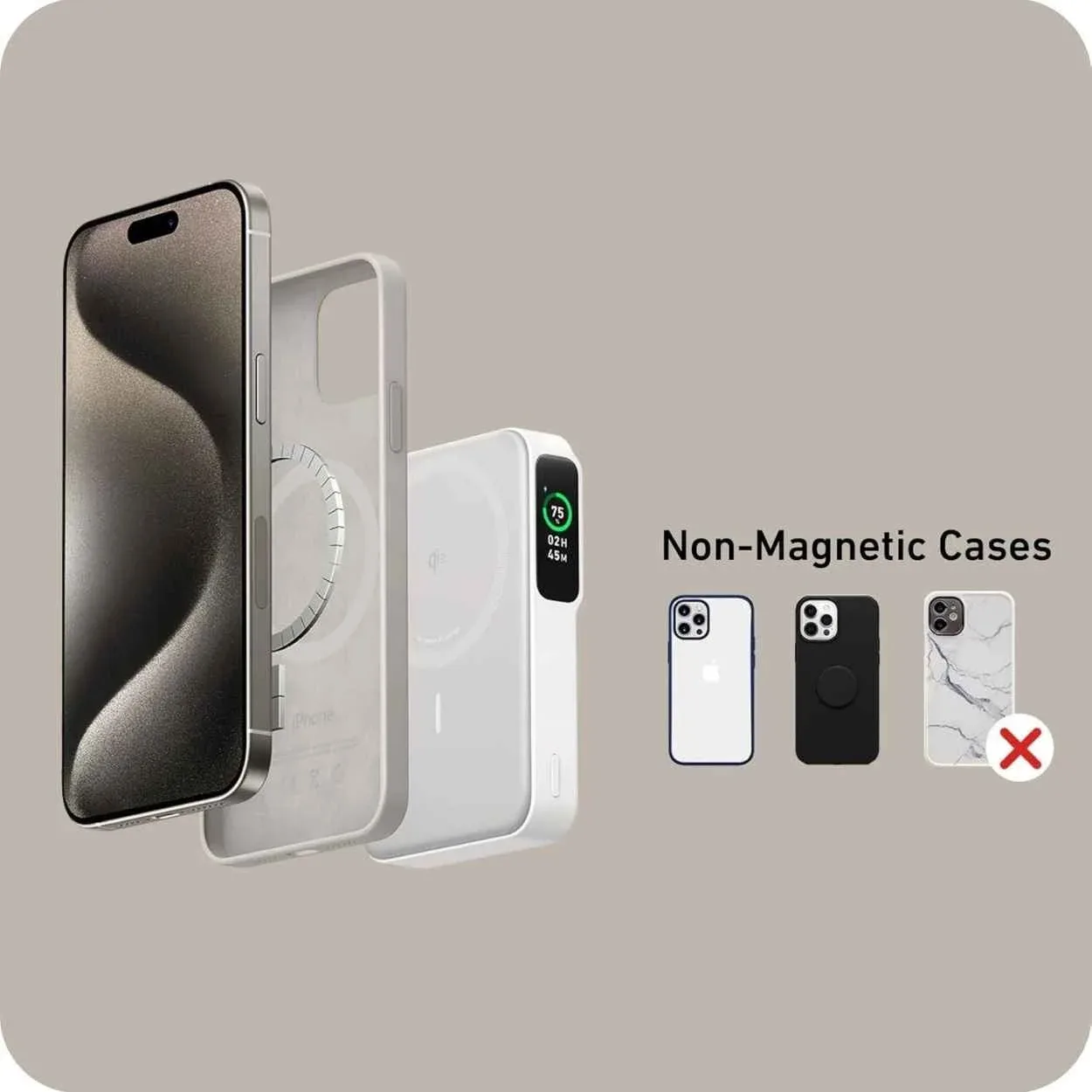 ANKER A1654H21 Magnetic 10000mAh Power Bank - Original 15W Fast Charging Smart Display — image 4