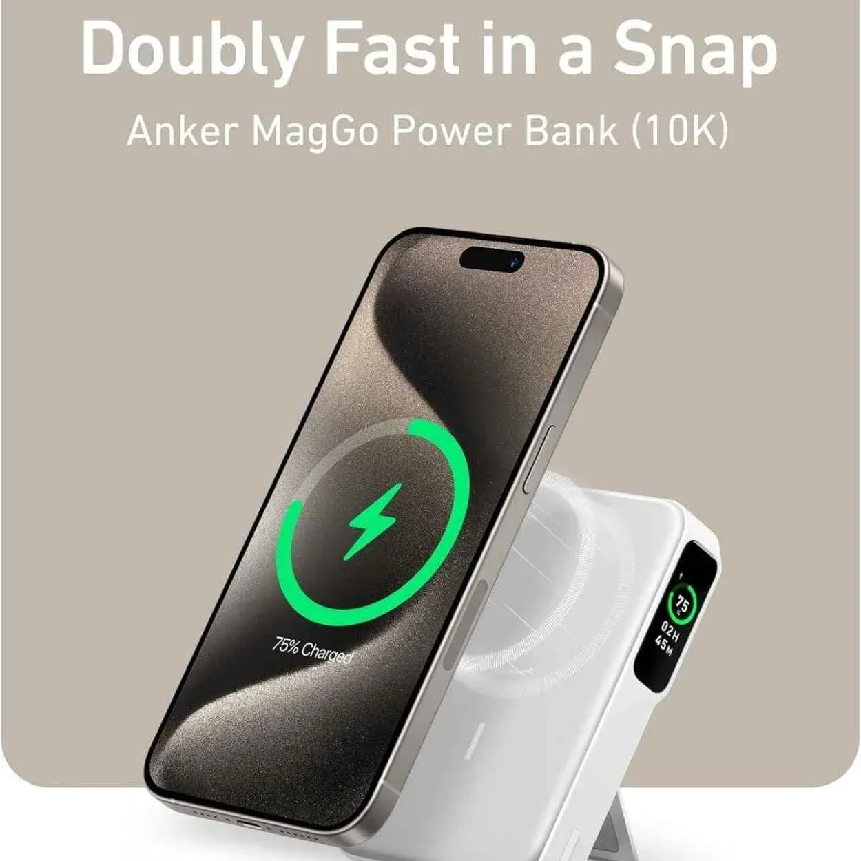 ANKER A1654H21 Magnetic 10000mAh Power Bank - Original 15W Fast Charging Smart Display — image 3