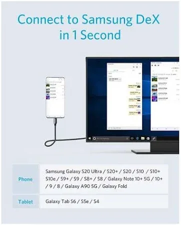 ANKER A87E0H11 USB C to HDMI Cable - Genuine 4K Screen Casting Cable — image 2