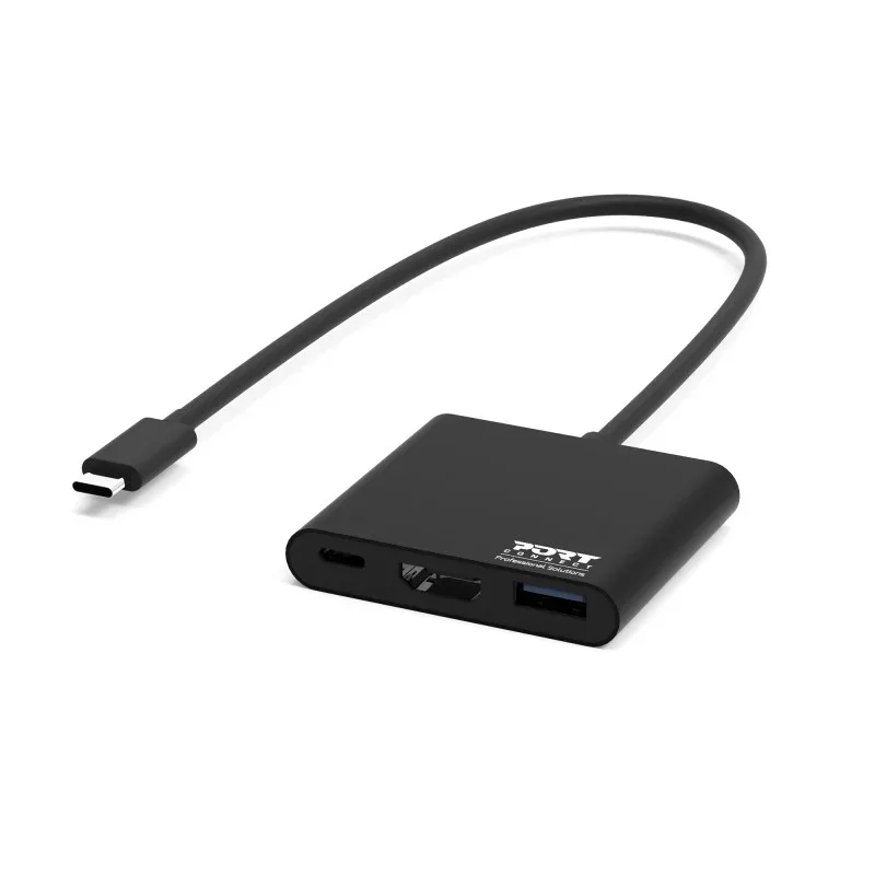 Port USB-C Mini Docking Station, HDMI+USB3+USB-C, 60 Watts, Black — image 3