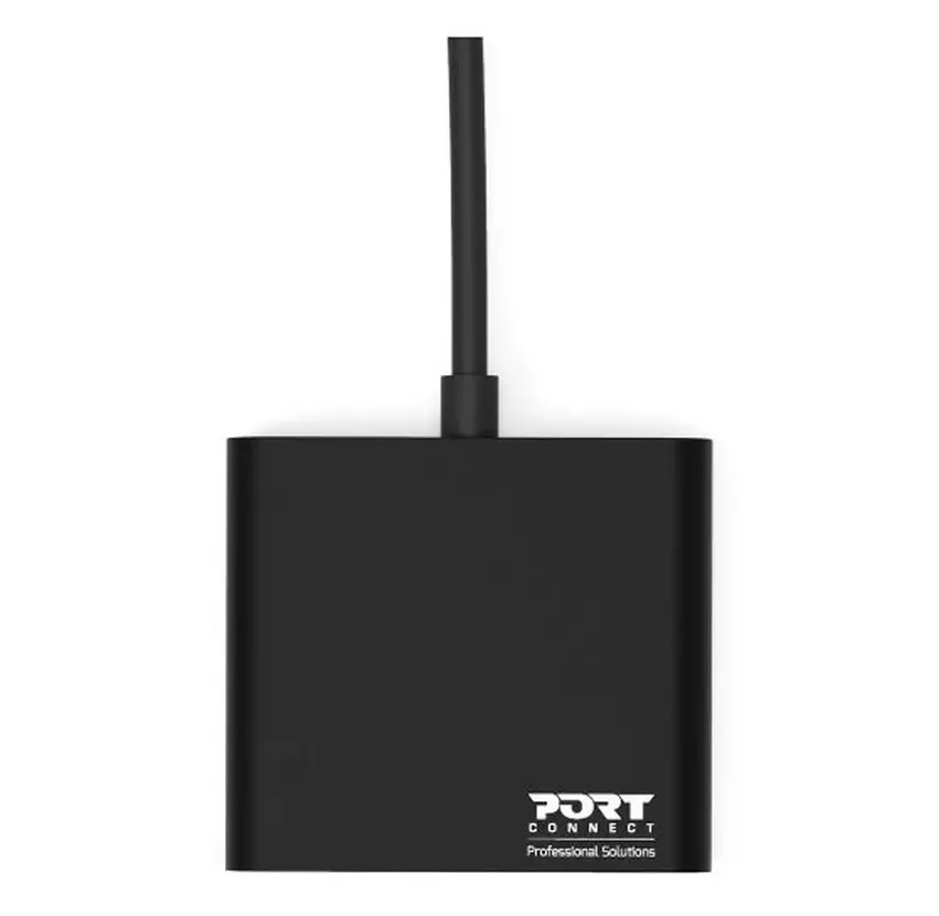 Port USB-C Mini Docking Station, HDMI+USB3+USB-C, 60 Watts, Black — image 2