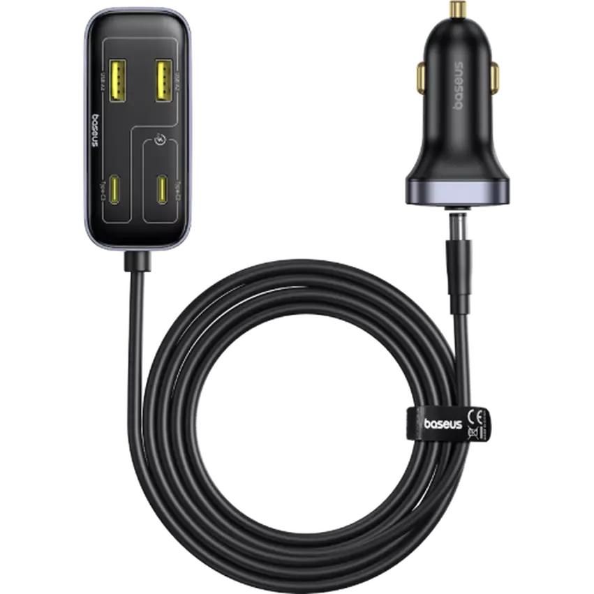 BASEUS BackSeatPal 6-Port In-Vehicle Car Charger 3U+3C BA.C00081100121-00.BK - Genuine Fast Charging Hub — image 1