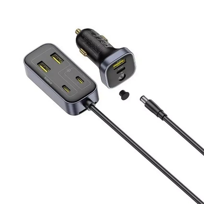 BASEUS BackSeatPal 6-Port In-Vehicle Car Charger 3U+3C BA.C00081100121-00.BK - Genuine Fast Charging Hub — image 2