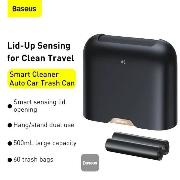 BASEUS Car Trash Can Vehicle Mounted Trash Bag 30x2 BA.CRLJD-0G.GY – Genuine Car Organizer — image 3