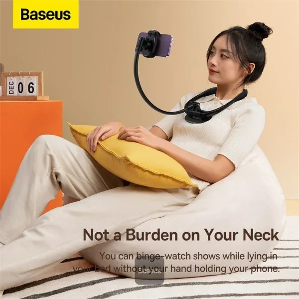 BASEUS ComfortJoy Series Neck Phone Holder BA.LUGB000001.BK - Genuine Handsfree Phone Stand — image 4