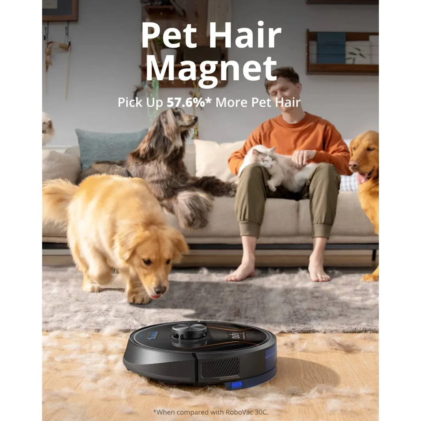 ANKER EUFY X8 Hybrid RoboVac Twin Turbine Technology Vacuum Cleaner T2261K11 - Smart Robot Vacuum and Mop — image 4
