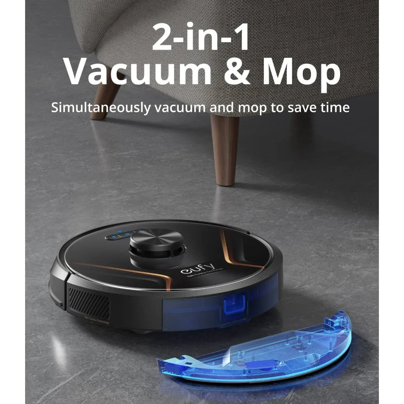 ANKER EUFY X8 Hybrid RoboVac Twin Turbine Technology Vacuum Cleaner T2261K11 - Smart Robot Vacuum and Mop — image 2