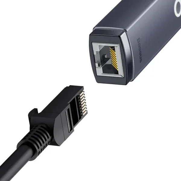 BASEUS AirJoy RJ45 LAN Port Ethernet Adapter 1000Mbps BA.WKQX000313.GY - Genuine Gigabit Network Adapter — image 2