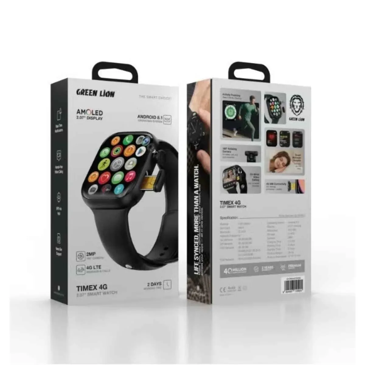 Green Lion Timex 4G 2.07" Smart Watch GL-SWA60 – Advanced 4G Android Smartwatch — image 3