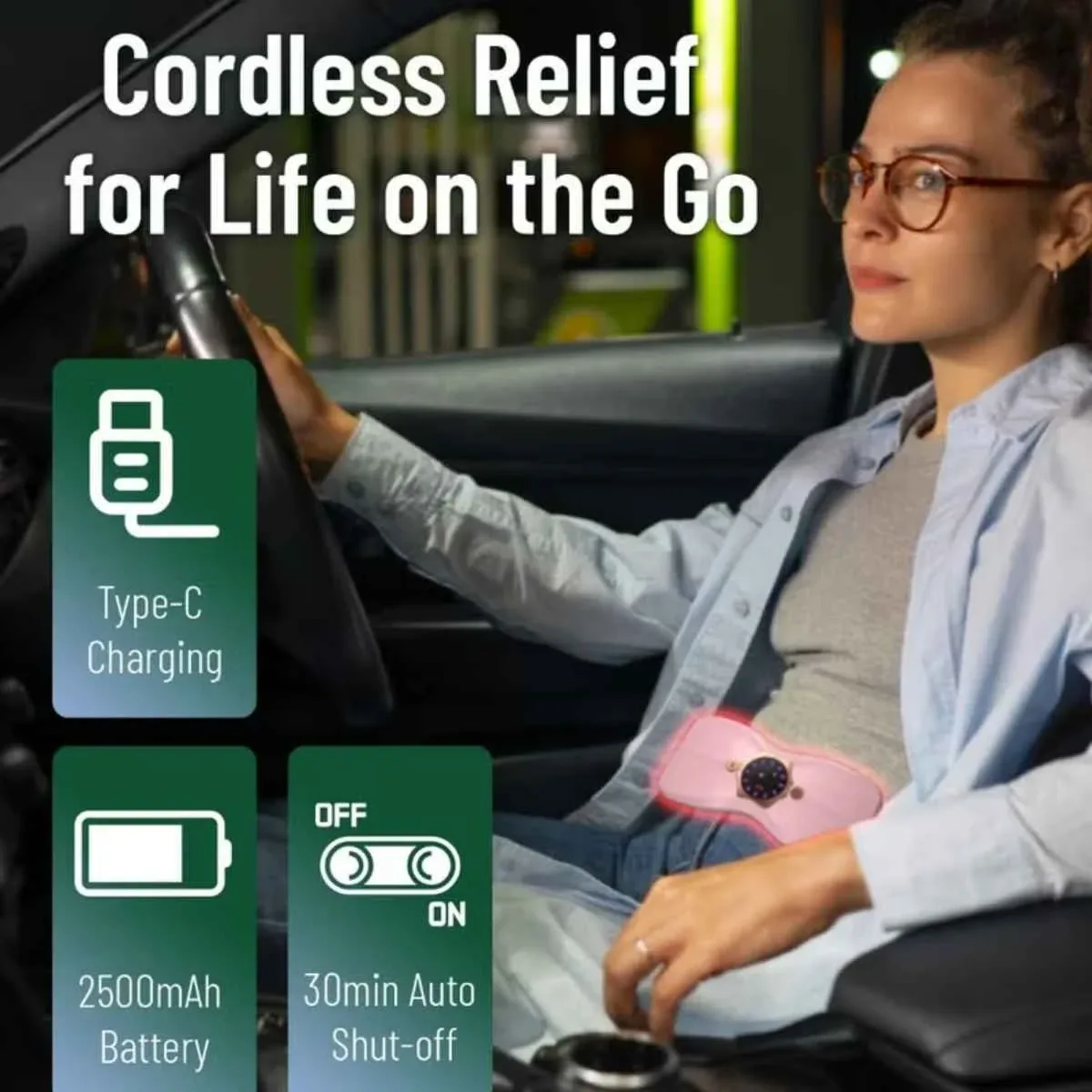 Green Lion Flora Heat Menstrual Heating Pad GL-MP25 – Portable Pain Relief Solution — image 5