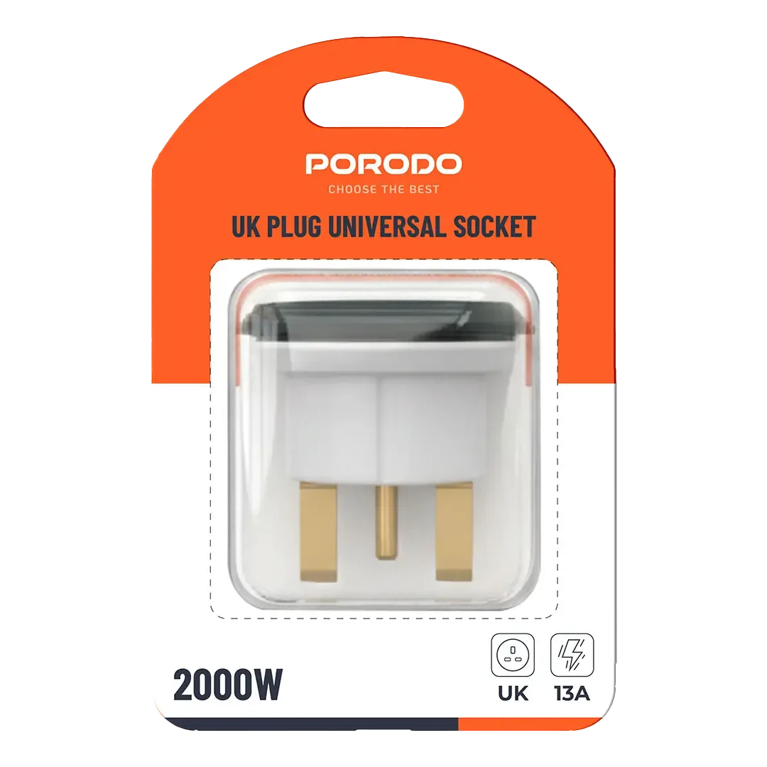 Porodo Universal Electric Plug Adapter PD-FWC056 | Universal Travel Power Socket — image 1
