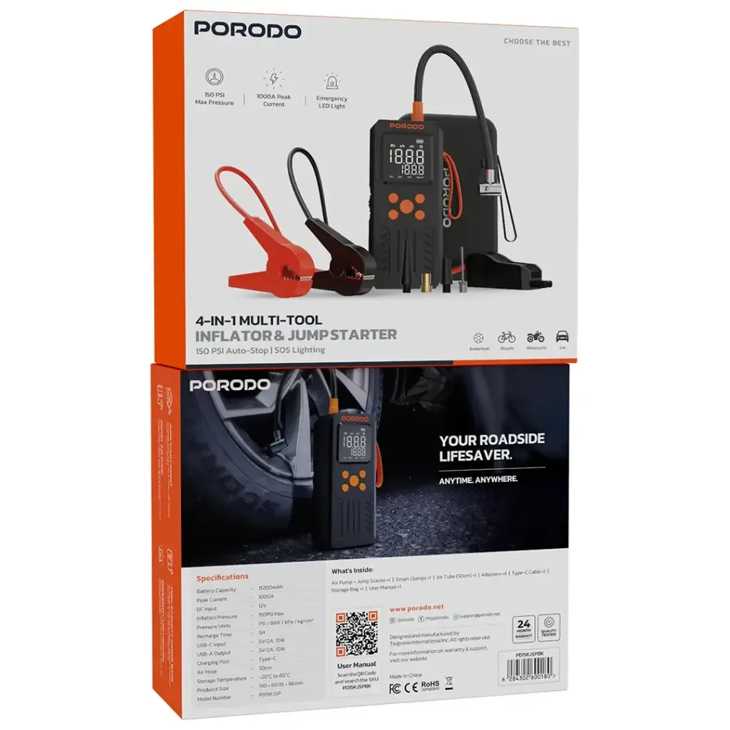 Prodo 4 In 1 Multi Tool Inflator &amp; Jump Starter PD15KJSP - Affordable Jump Starter — image 4