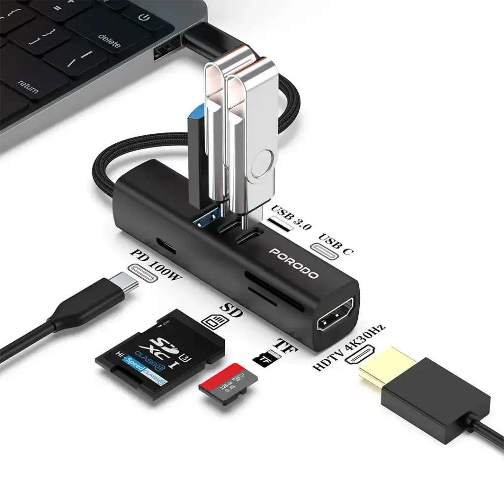 Prodo 7 In 1 Multi Port USB Hub PD35037IN1 - Usb Hub — image 2