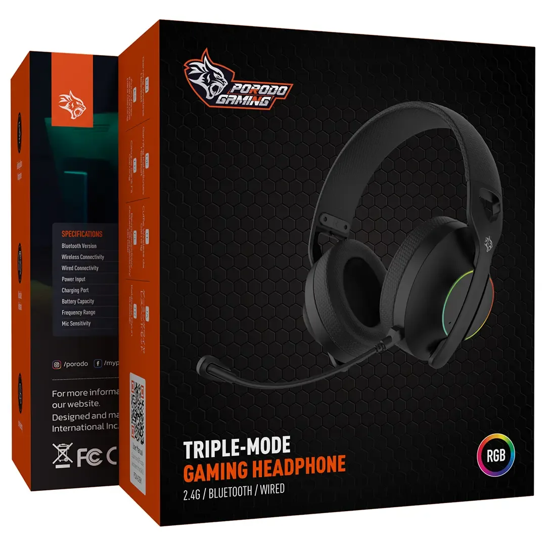Prodo Triple Mode Gaming Headphone PDX421BK - Original Gaming Headphone — image 2