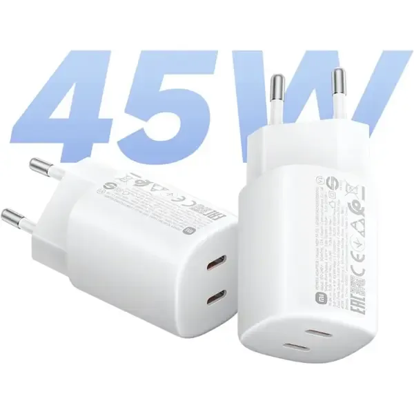 Xiaomi 45W NANO TURBO CHARGING POWER ADAPTER 2 PORT USB C Fast Charging — image 4