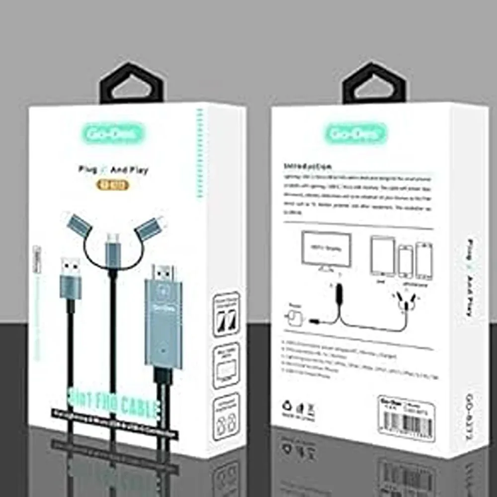 GO-DES GD-UC827 3 In 1 Super Fast Cable 2M — image 2