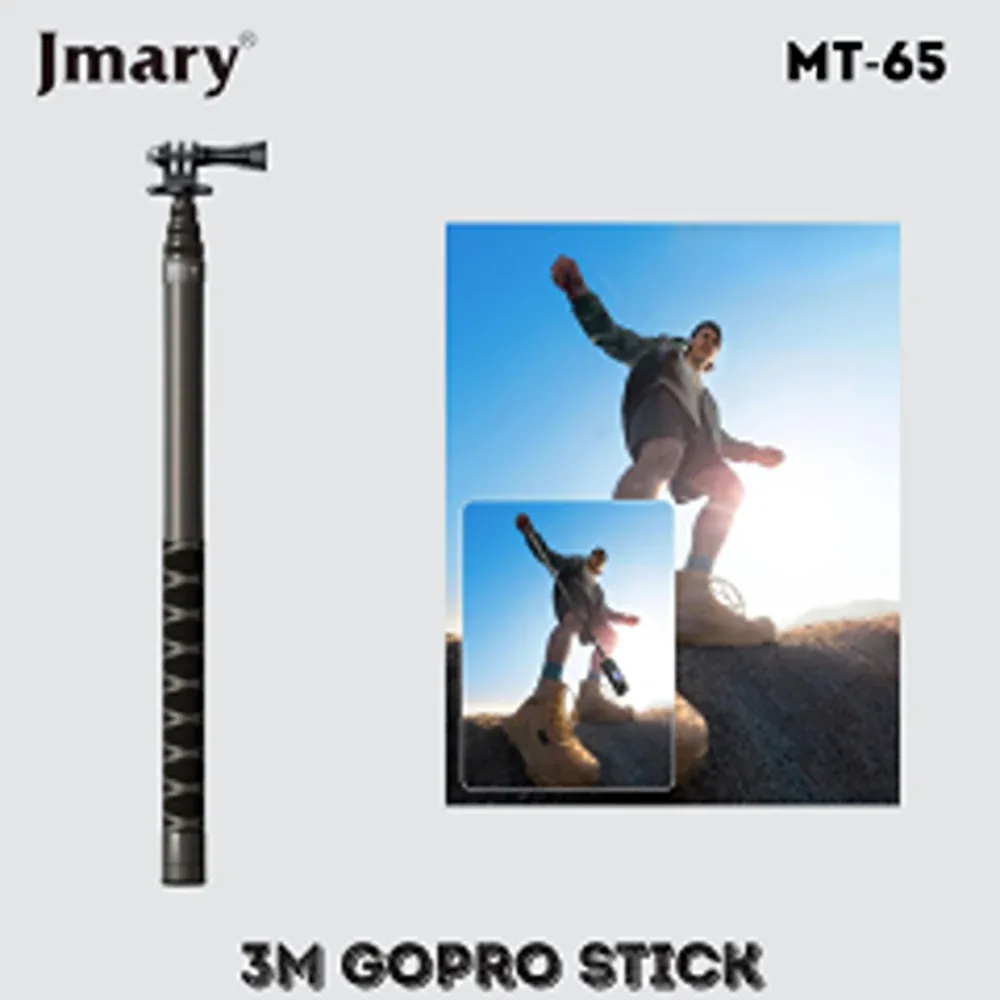 JMARY MT-65 Multifunction Selfie Stick | 3M Carbon Fiber Handheld Non-Slip Tripod Monopod — image 4