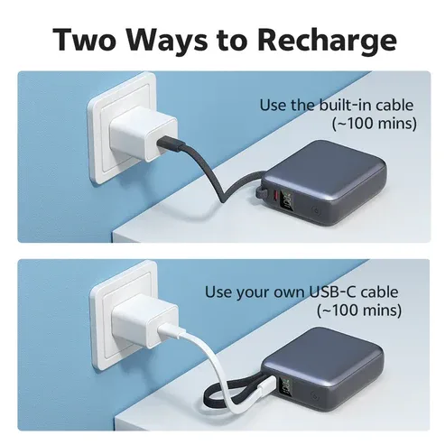 QCY PB10C 10000mAh 35W Fast Charging Power Bank – USB-C PD Portable Charger — image 4