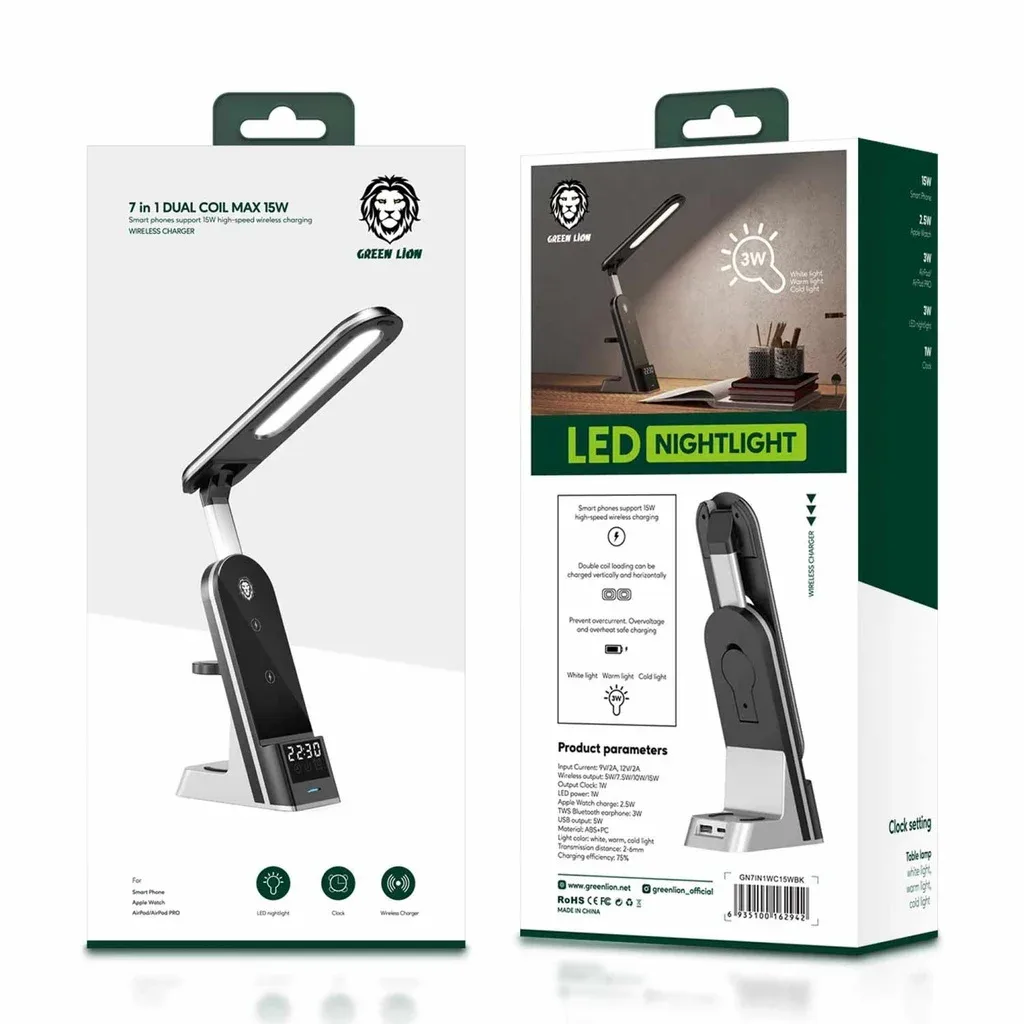 Green Lion 7-in-1 Dual Coil 15W Wireless Charger — image 4
