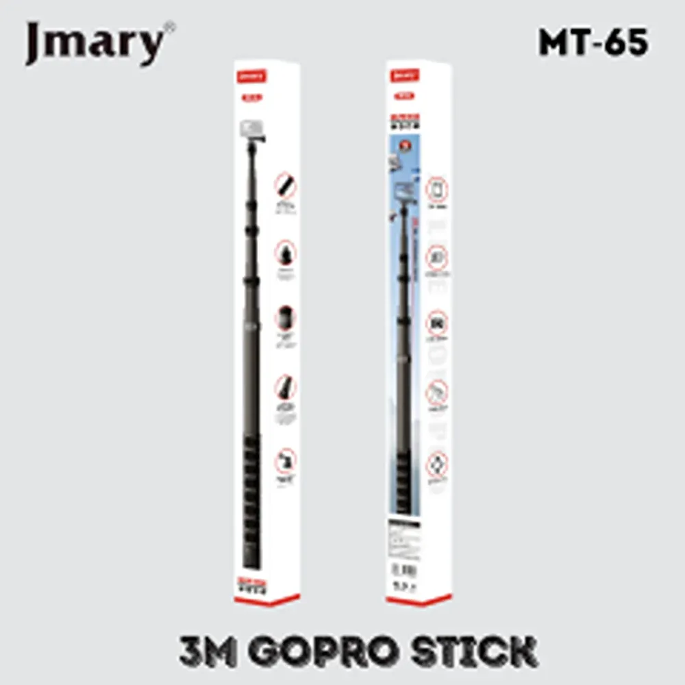 JMARY MT-65 Multifunction Selfie Stick | 3M Carbon Fiber Handheld Non-Slip Tripod Monopod — image 3