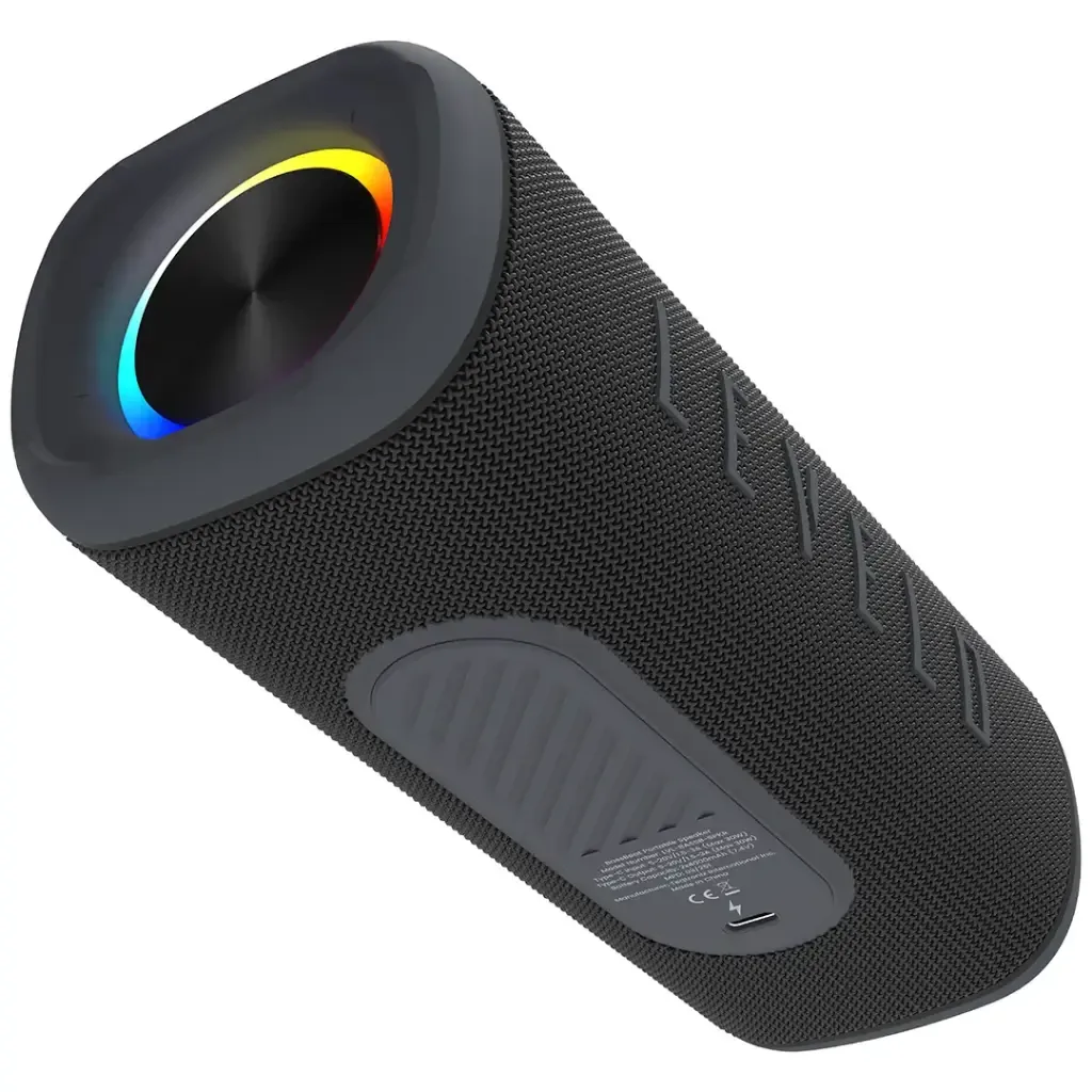 Levelo BassBeat Portable Bluetooth Speaker with Display - Black — image 2