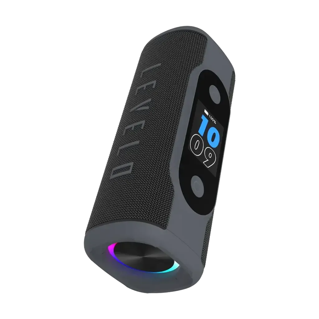 Levelo BassBeat Portable Bluetooth Speaker with Display - Black — image 1