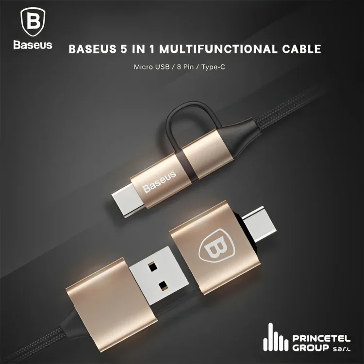 Baseus 5-1 Multifunctional Cable Gold 5 In 1 Cable — image 4