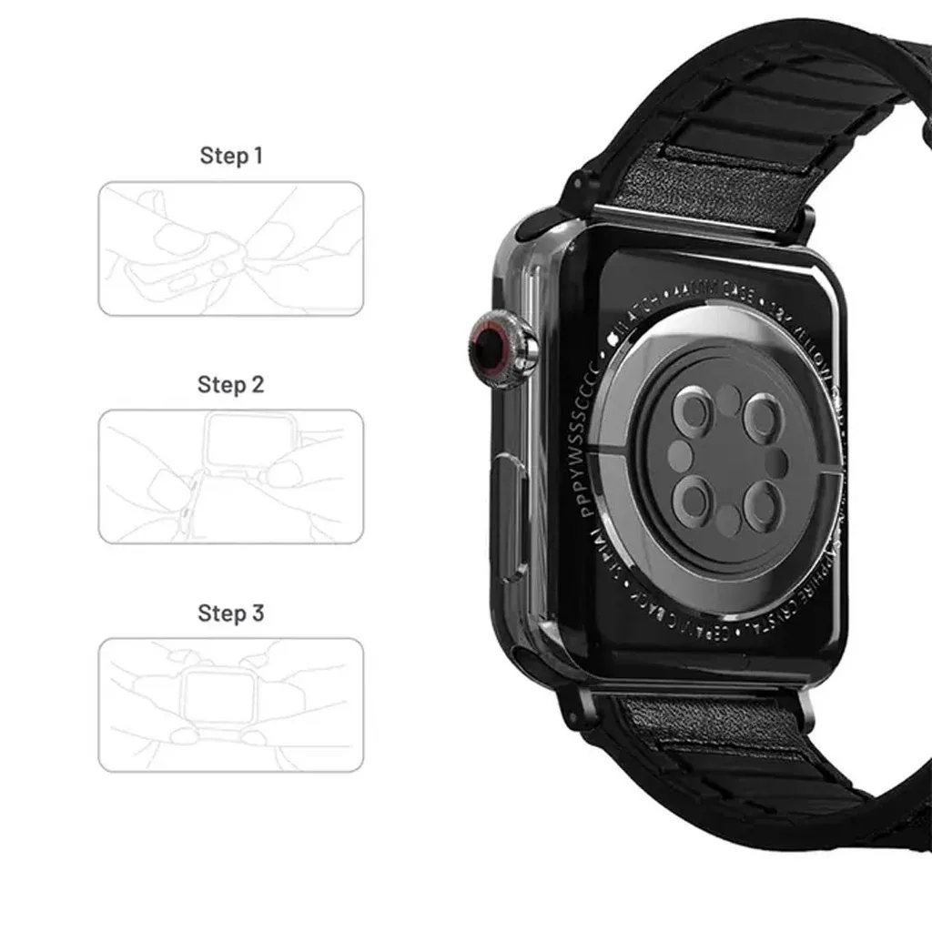 Porodo iGuard Watch Band 44/45mm Silicone Loop Strap | Soft Waterproof Apple Watch Band — image 4