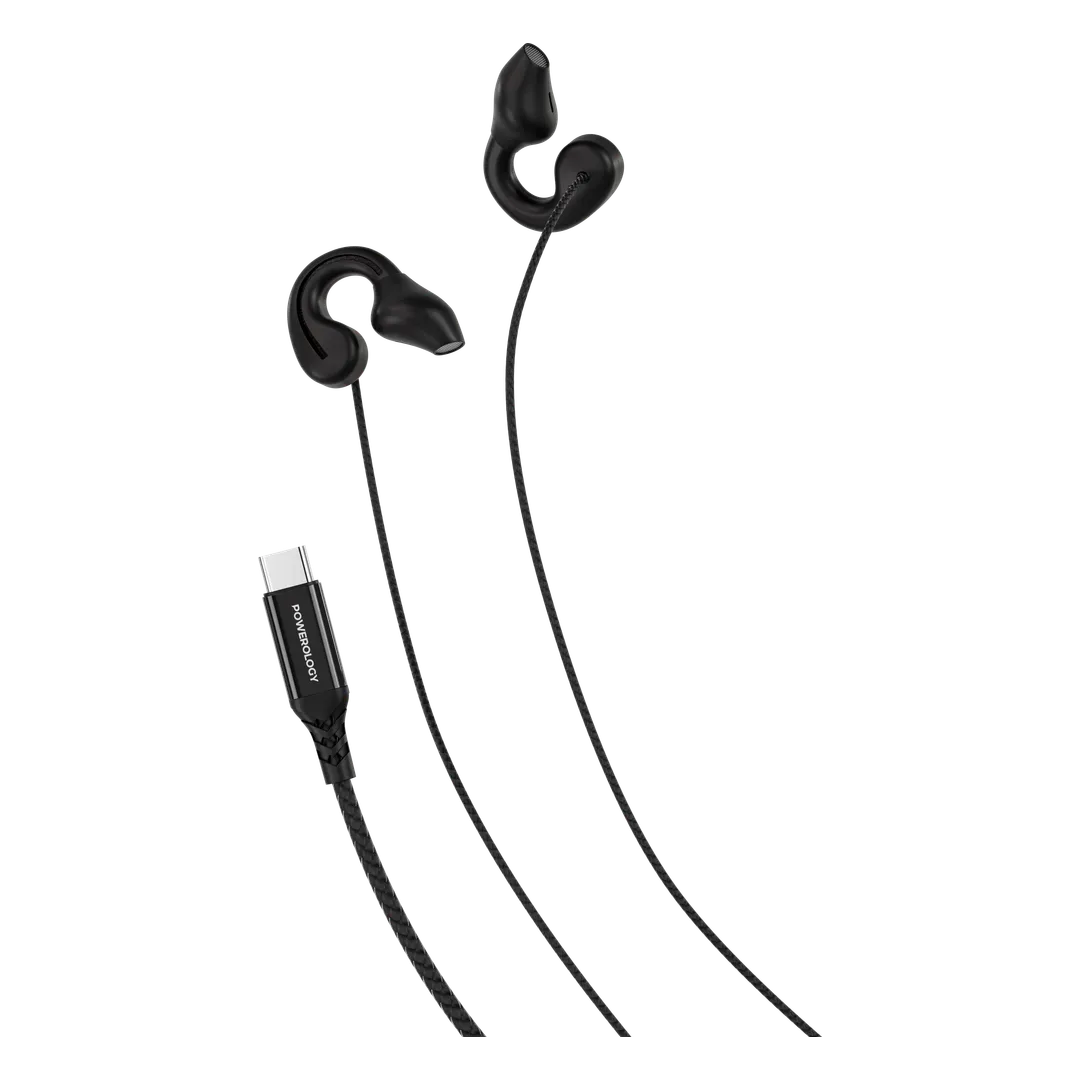 Powerology Voro Earhook USB-C Wired Earphones — image 1