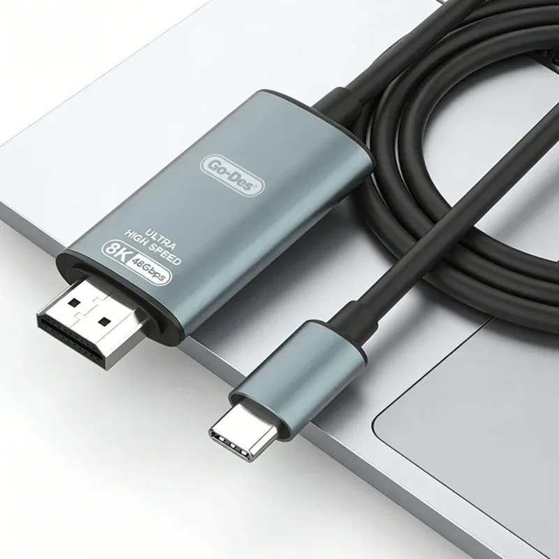 GO DES HDTV 2.1 Ultra High Speed USB-C to 8K HDMI Cable — image 1
