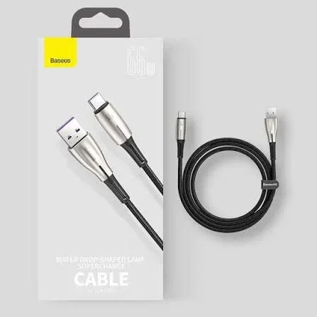 Baseus Water Drop USB-C Charging Cable 20V 3A 1M Black — image 4