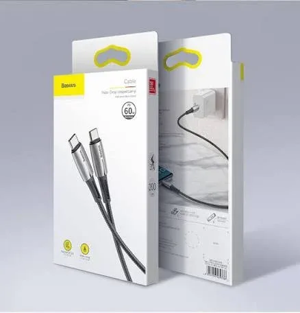 Baseus Water Drop USB-C Charging Cable 20V 3A 1M Black — image 3