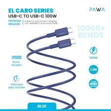 PAWA El Caro Series USB-C to USB-C 100W Charging Cable 1.2M – Original Fast Charging — image 3
