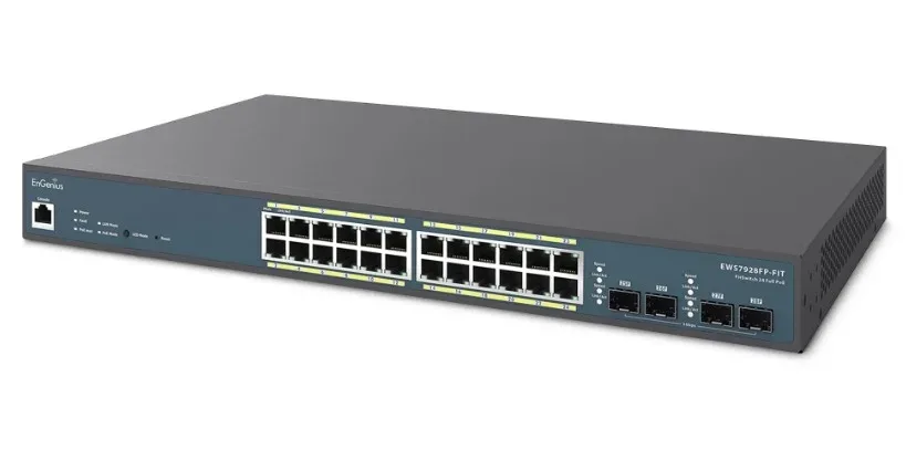 Engenius 24 Port GigabitI POE L2 Switch Wireless Management with 4 SFP Slot — image 3