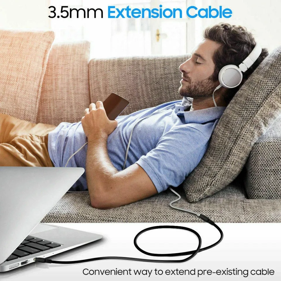 CHOETECH 3.5MM Stereo Audio Extension Cable – High-Fidelity AUX Extension Cable — image 3