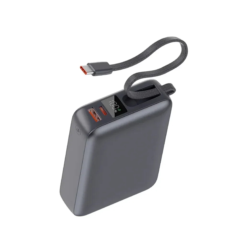 QCY PB20A Power Bank 20000mAh, 45W PD Fast Charging, Digital Display with Built-in USB-C Cable — image 4