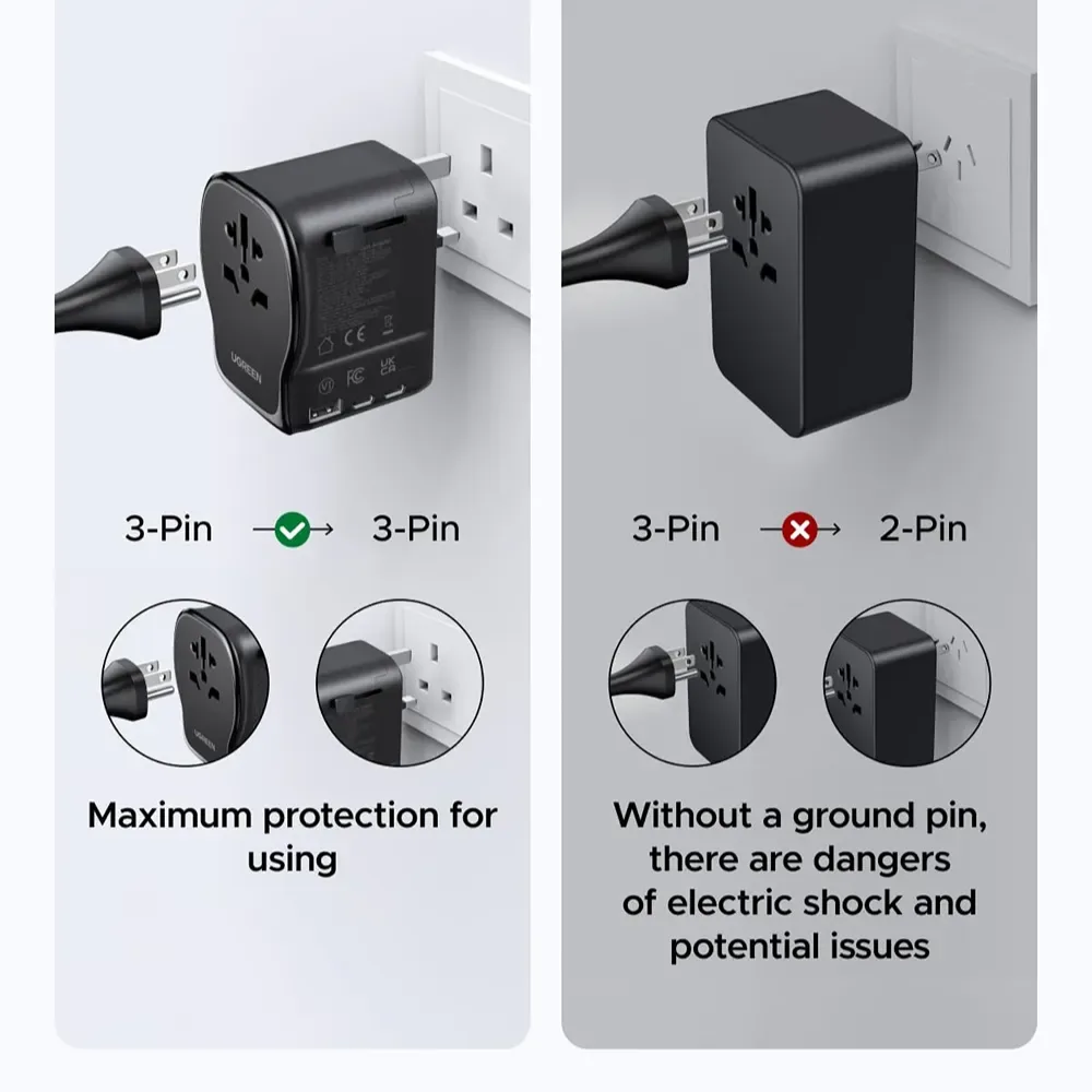 UGREEN 65W Universal Travel Adapter — image 4