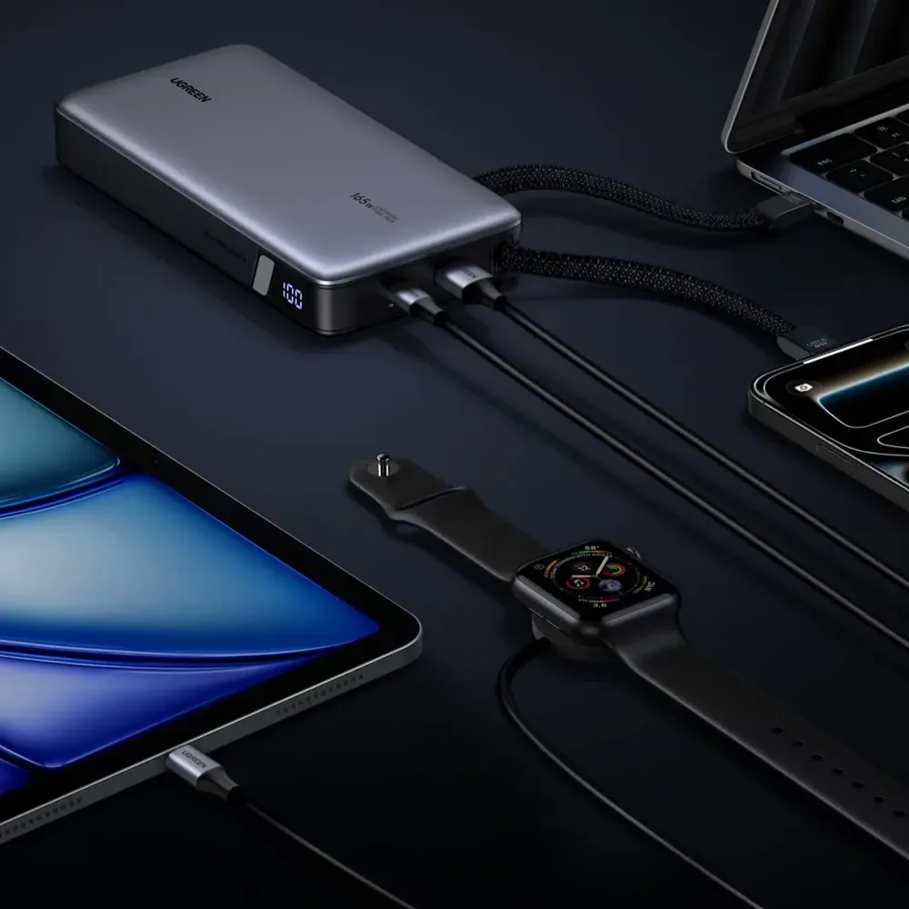 UGREEN Nexode 25000mAh 165W Power Bank with Built-in USB-C Cables — image 3