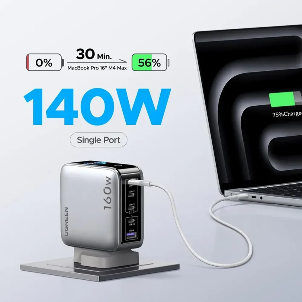 UGREEN Nexode 160W 4C1A 5-Port GaN Desktop Fast Charger — image 5