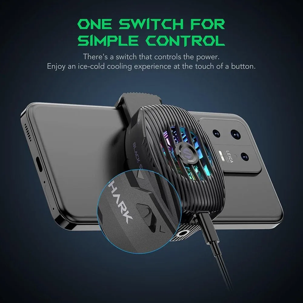 Black Shark FunCooler 5 Neo Magnetic Phone Cooler, 20W Peltier Cooling, 12N Magnetic Grip, One-Touch Silent/Max Modes — image 3