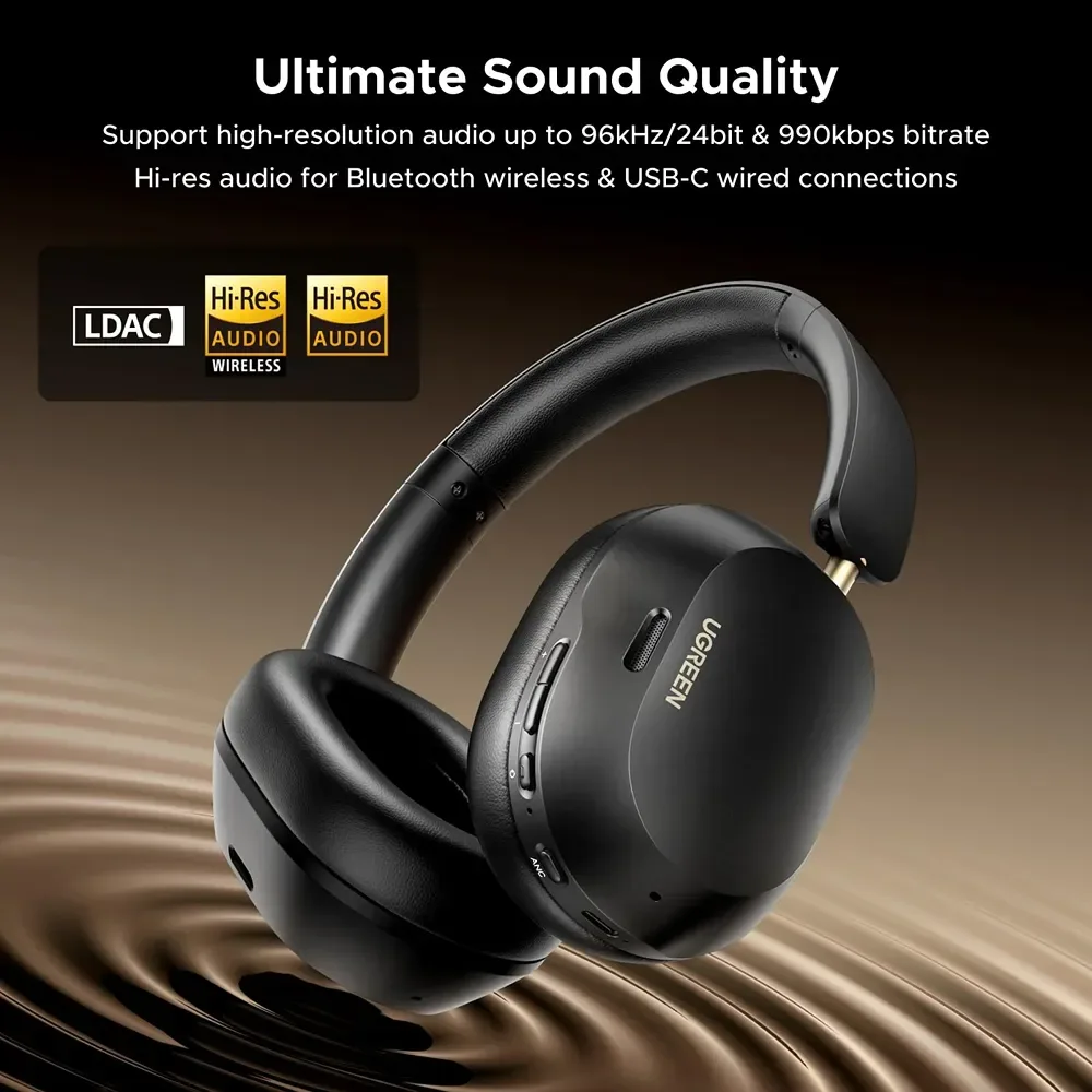 UGREEN HiTune Max5C Hybrid Active Noise-Cancelling Headphones Black — image 4