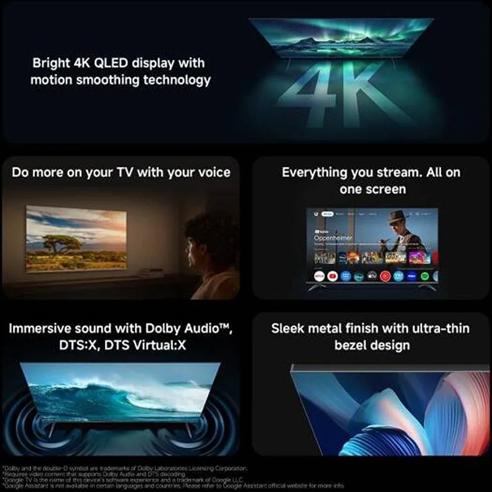 Xiaomi TV A Pro 43 2026 43" 4K QLED Smart TV, 60Hz, Google TV, HDR10+, Dolby Audio — image 2