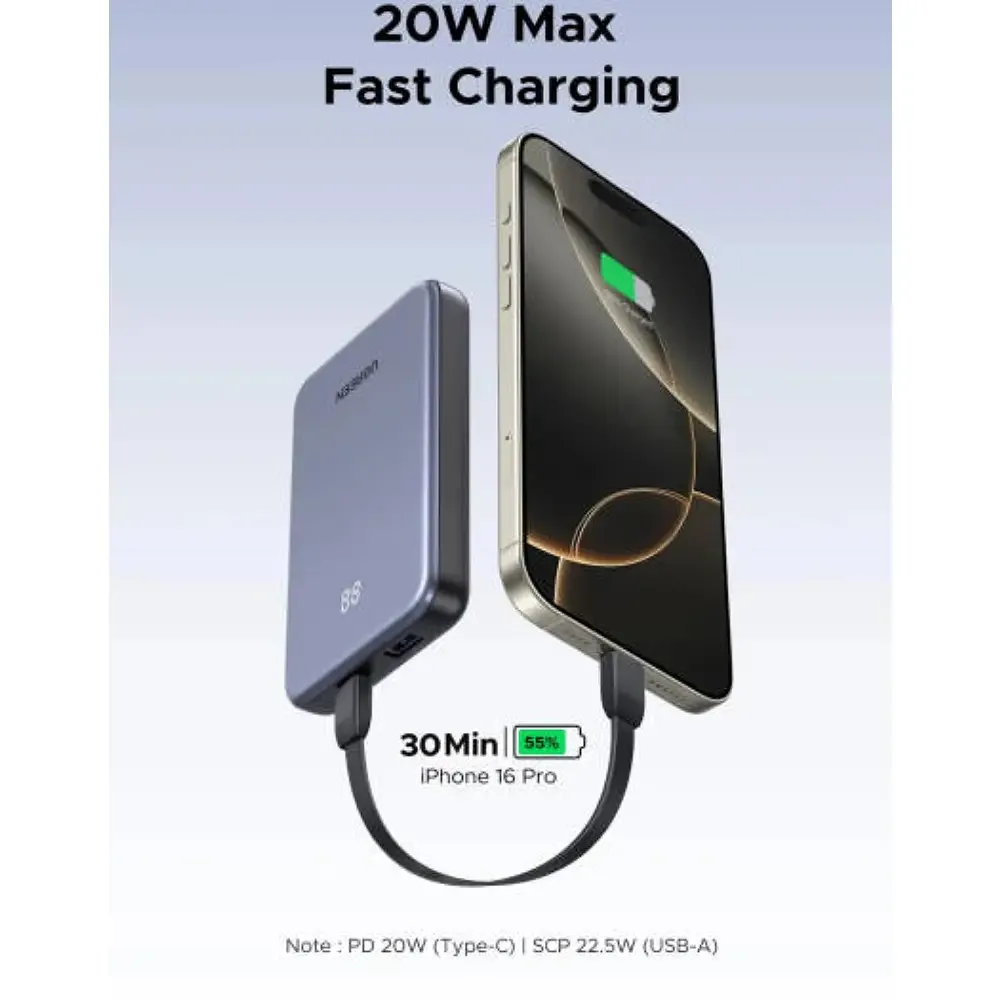 UGREEN 10,000mAh 20W 1C1A Fast Charging Power Bank — image 5
