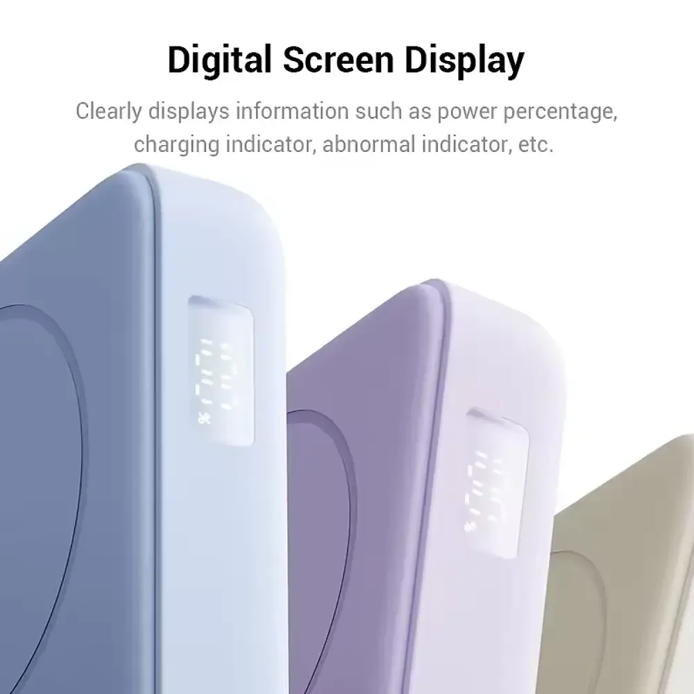 Xiaomi Magnetic Power Bank 10000mAh with Built-In Stand, Wireless Magnetic Fast Charging Battery Pack, USB-C Charging, Portable Power Bank for Smartphones — image 4