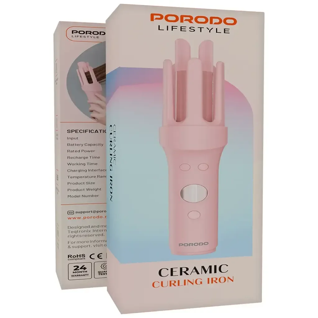 Porodo Lifestyle Ceramic Curling Iron | Hair Styling Wand with Even Heat — image 2