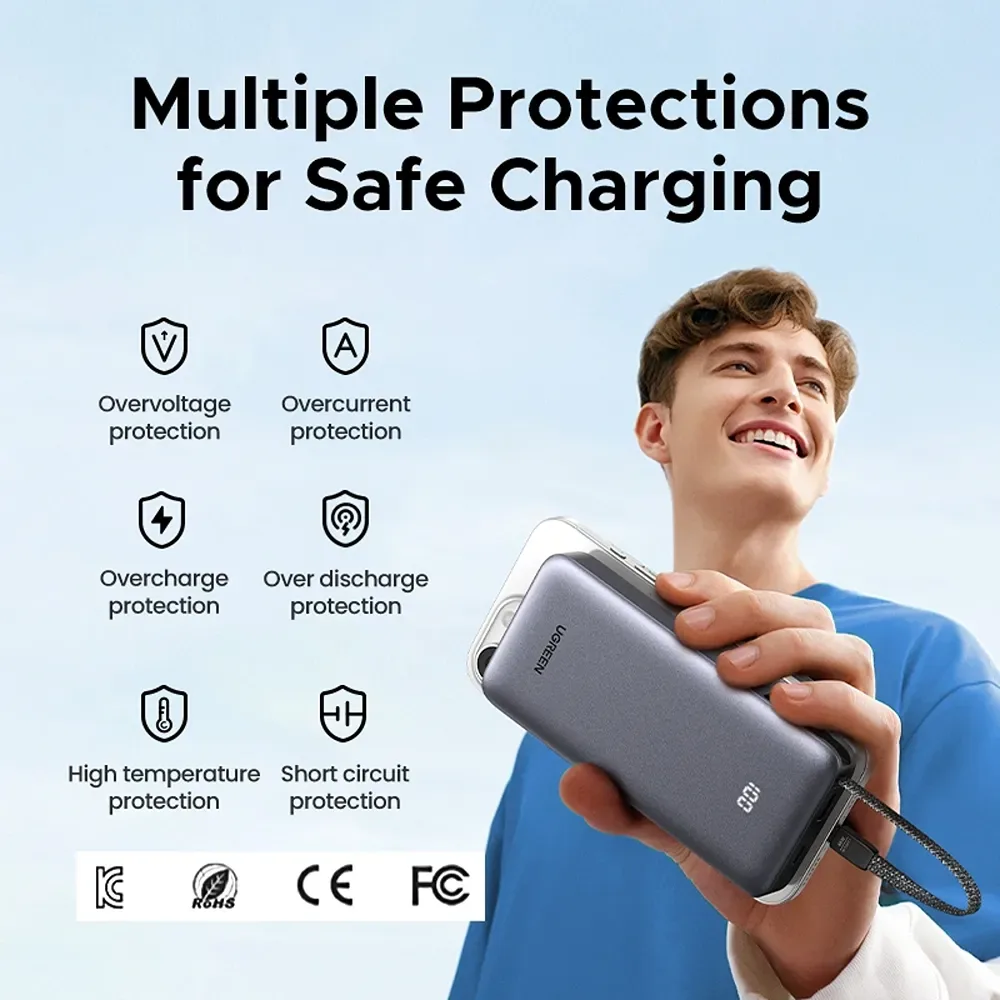 UGREEN Nexode 20000mAh 45W Power Bank with Built-in Cable — image 2