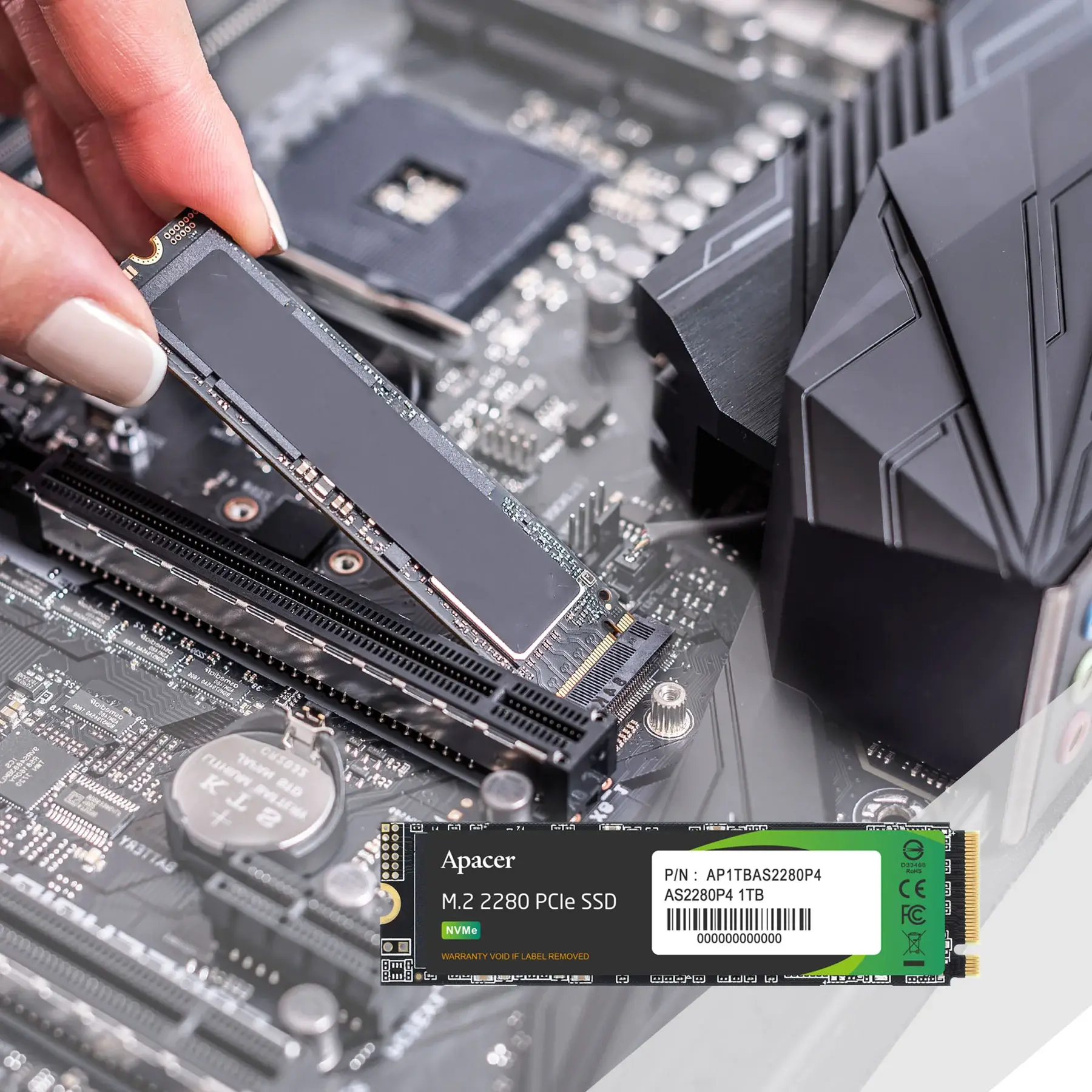 Apacer AS2280P4 M.2 PCIe Gen3 x4 SSD – 256GB–1TB — image 3