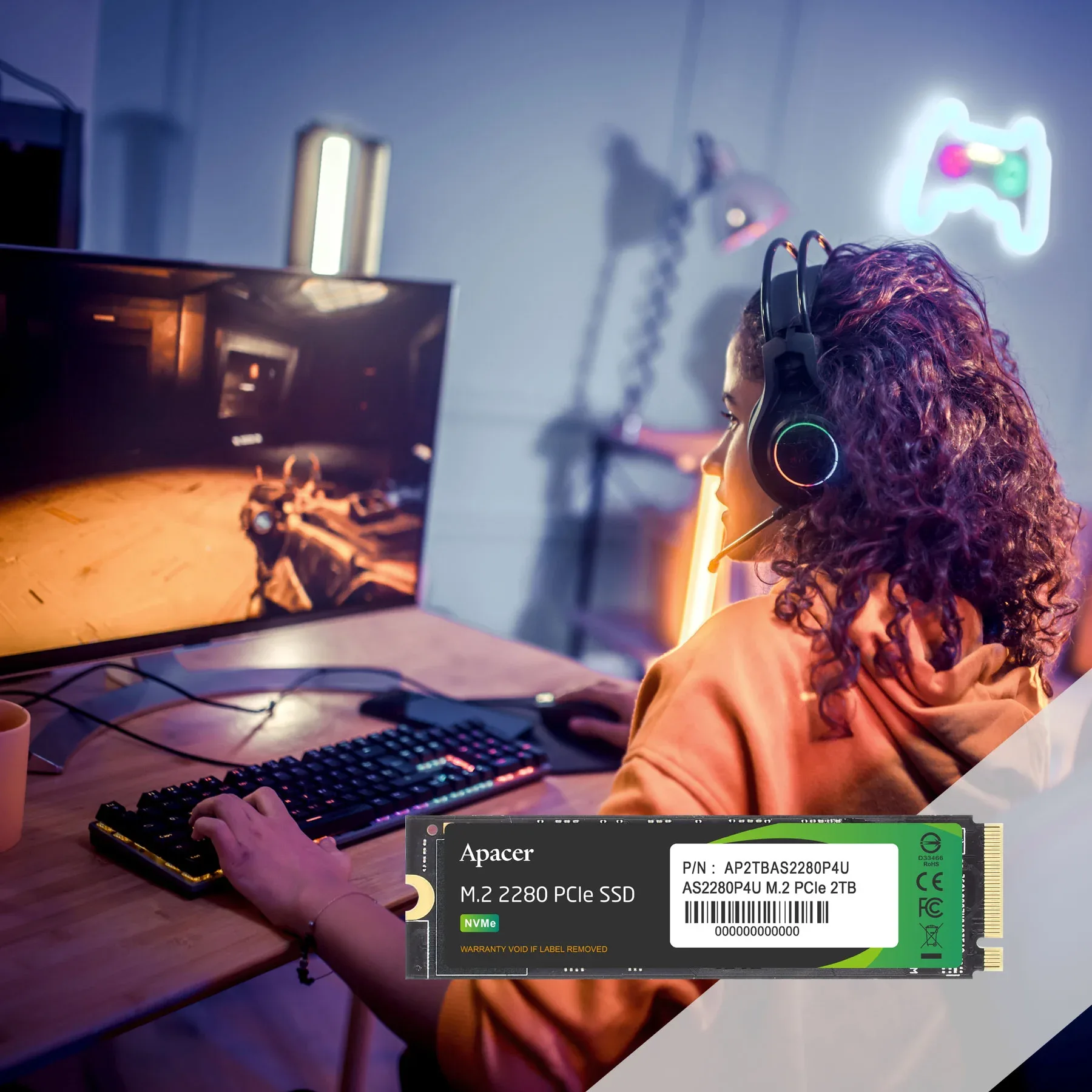 Apacer AS2280P4U M.2 PCIe Gen3 x4 SSD – 256GB–2TB — image 3