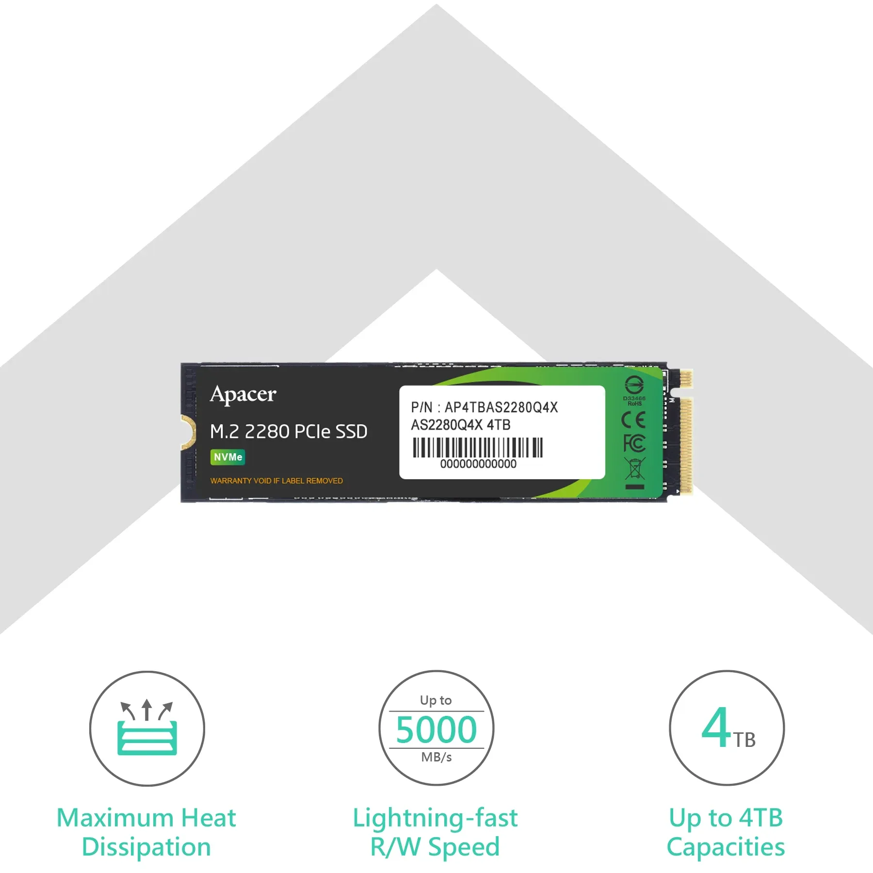 Apacer AS2280Q4X M.2 PCIe Gen4 SSD – 512GB–4TB — image 4