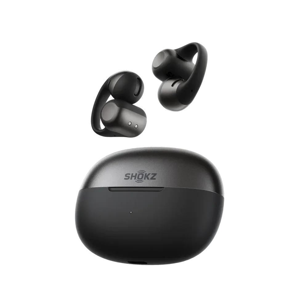 Shokz OpenDots 2 Open-Ear Clip-On Earbuds – Black, Grey & Pearl White — image 2